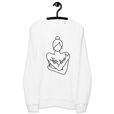 Self Love Unisex organic sweatshirt Black Design
