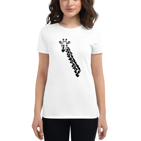 Giraffe Stand Tall Women's short sleeve t-shirt Black Design