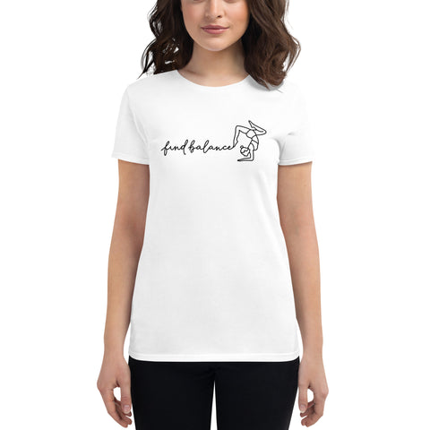 Find Balance Women's short sleeve t-shirt Black Design